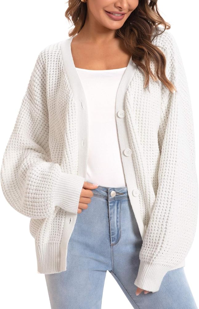 QUALFORT 100% Cotton Oversized Cardigan
