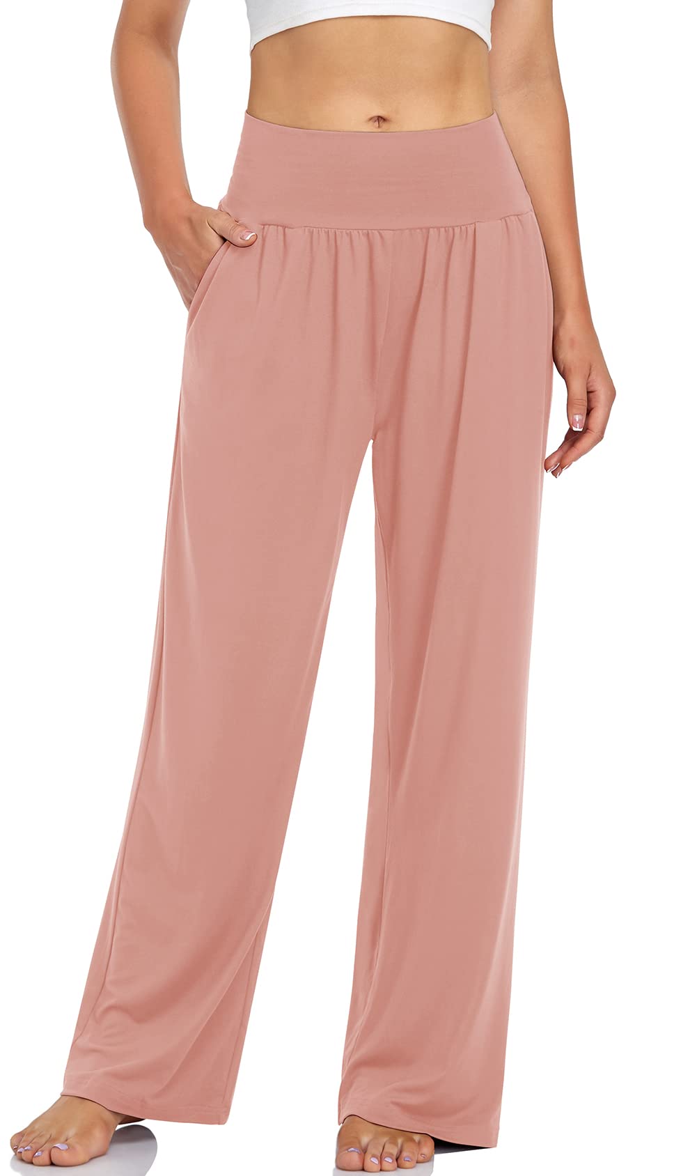 UEU Women's Casual Loose Wide Leg Lounge Pants