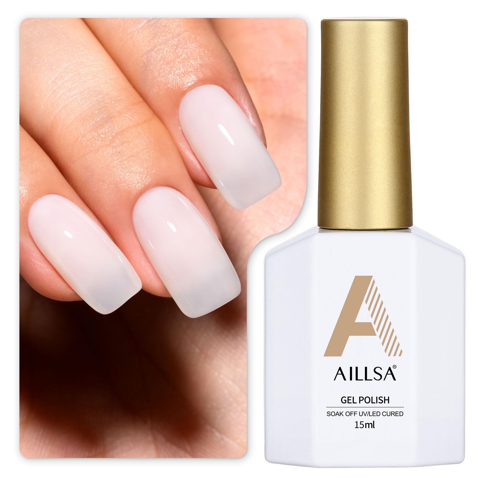 Milky White / Sheer Nude Gel Polish