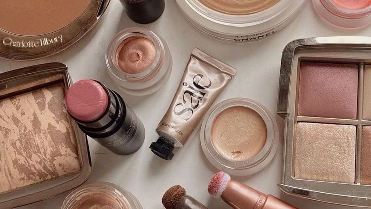 Soft glowy aesthetic portrait highlighting delicate cosmetics and makeup
