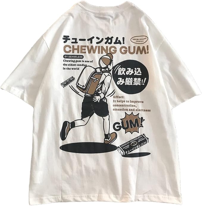 Oversized Japanese anime graphic T-shirt